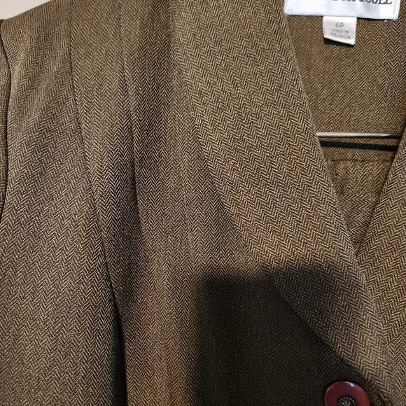 Danny & Nicole 2 Piece Pants Suit Size 6P Brown - Picture 5 of 12